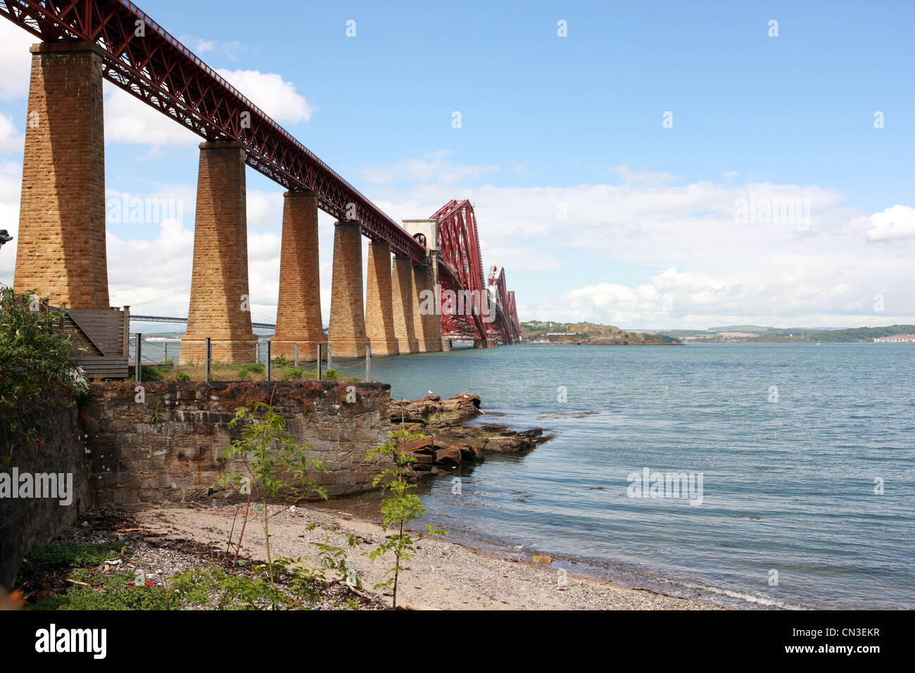 Forth Rail Bridge over the Firth of Forth in Fife, Scotland Stock Photo