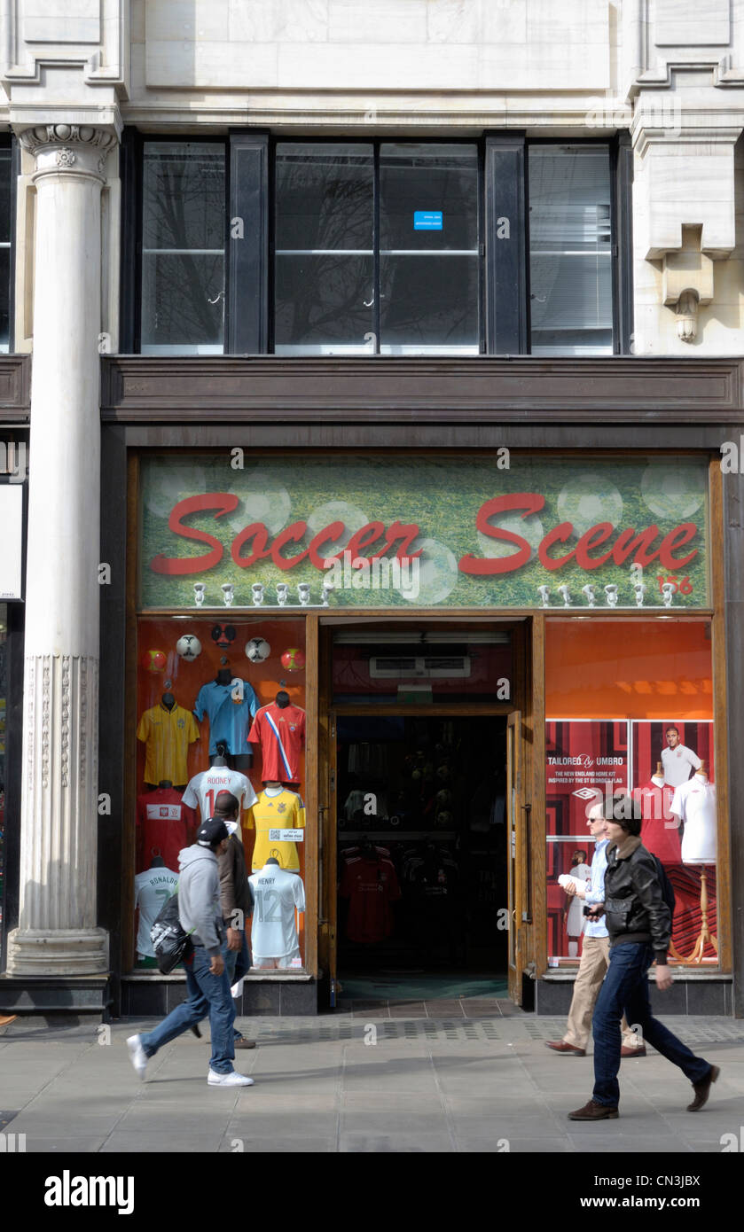 Soccer Scene football sports shop in Oxford Street, London, UK Stock Photo  - Alamy