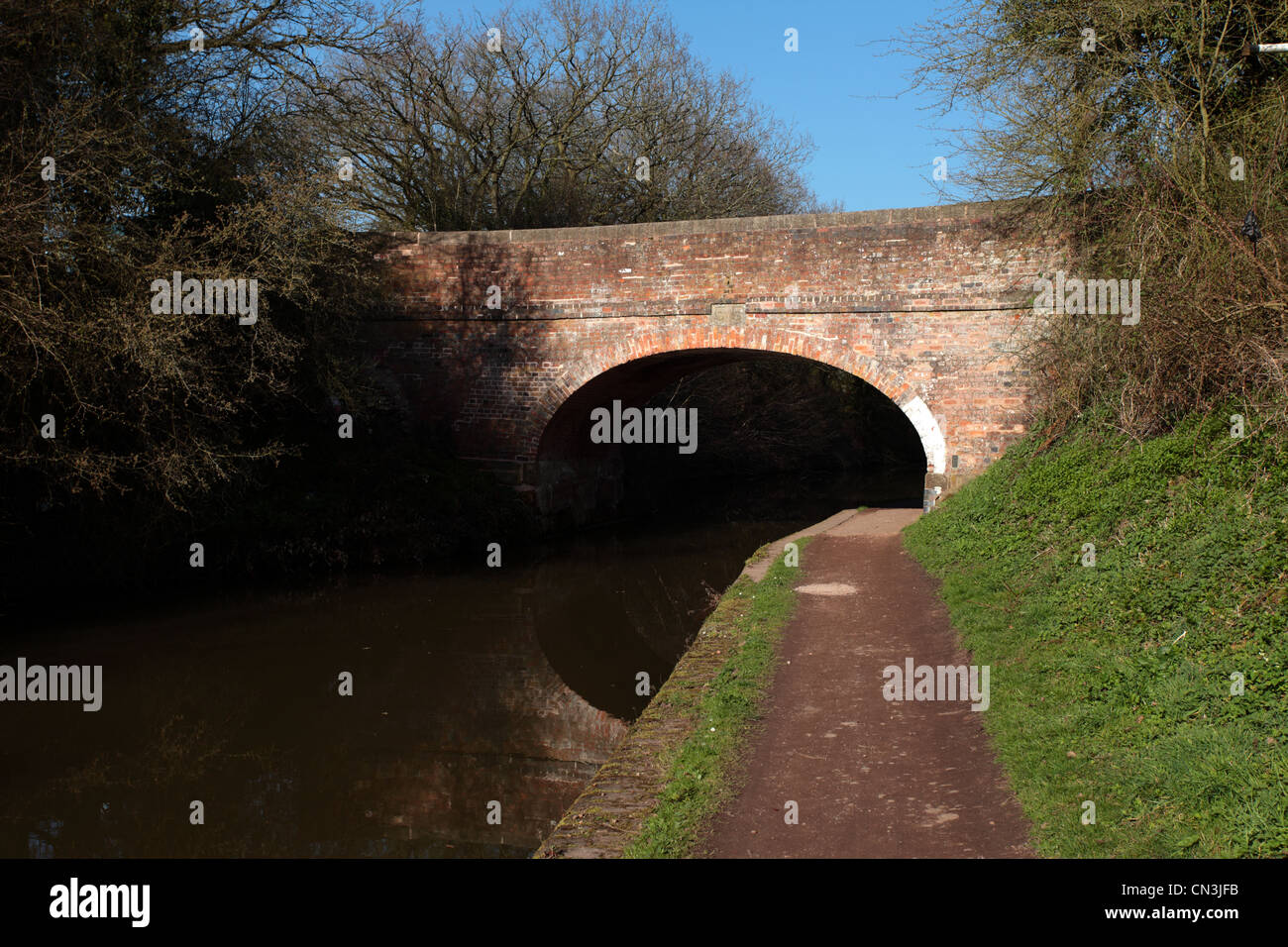 The Worcester Birmingham Canal near Alvechurch, Worcestershire Stock