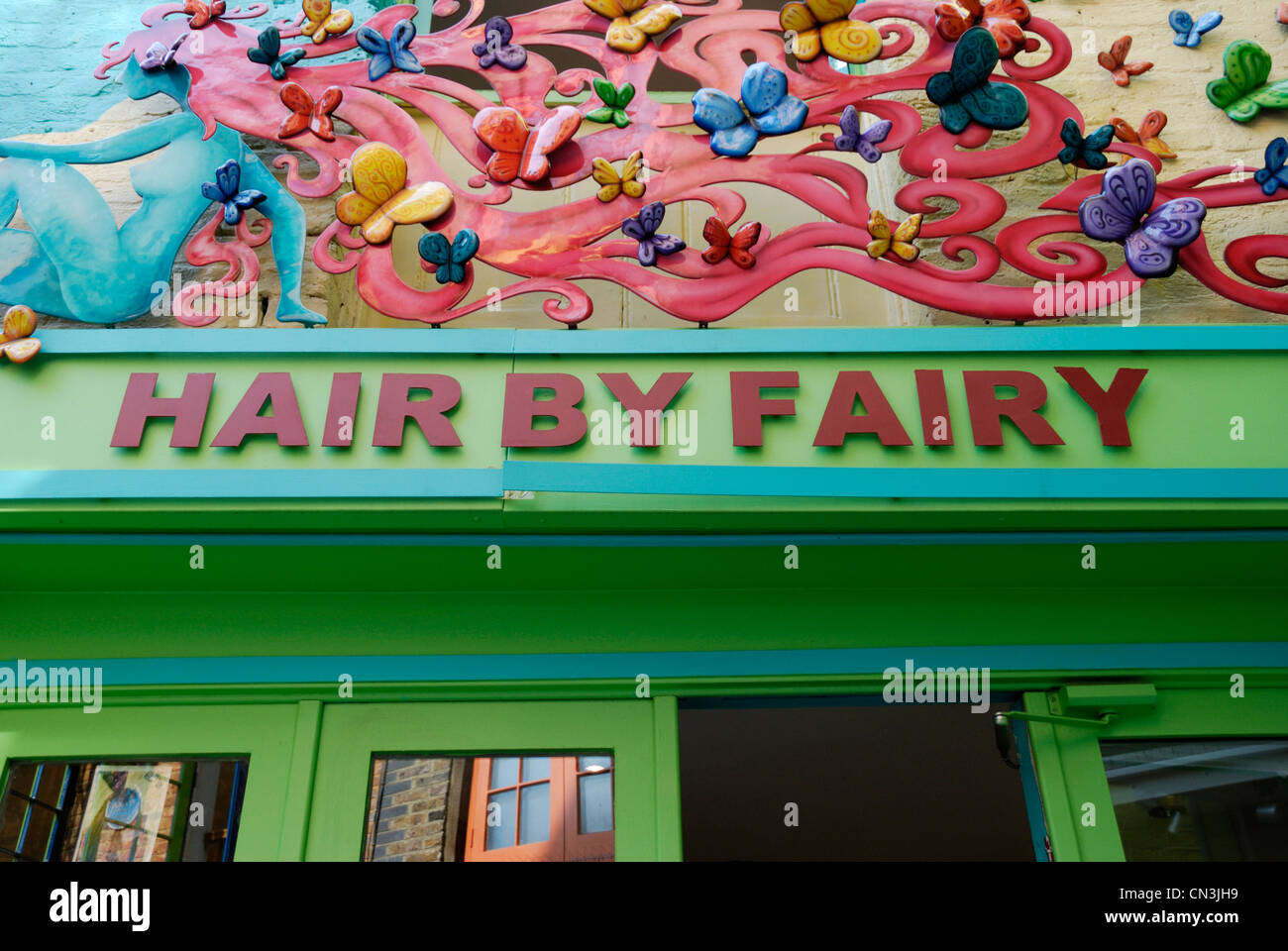 Hair by Fairy hair salon in Neal’s Yard, London, UK Stock Photo