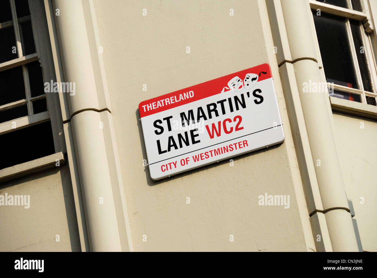 St Martin’s Lane WC2 City of Westminster street sign, London, UK Stock Photo
