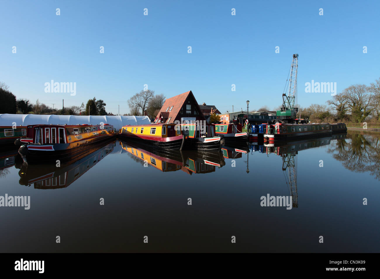 The Worcester Birmingham Canal near Alvechurch, Worcestershire Stock