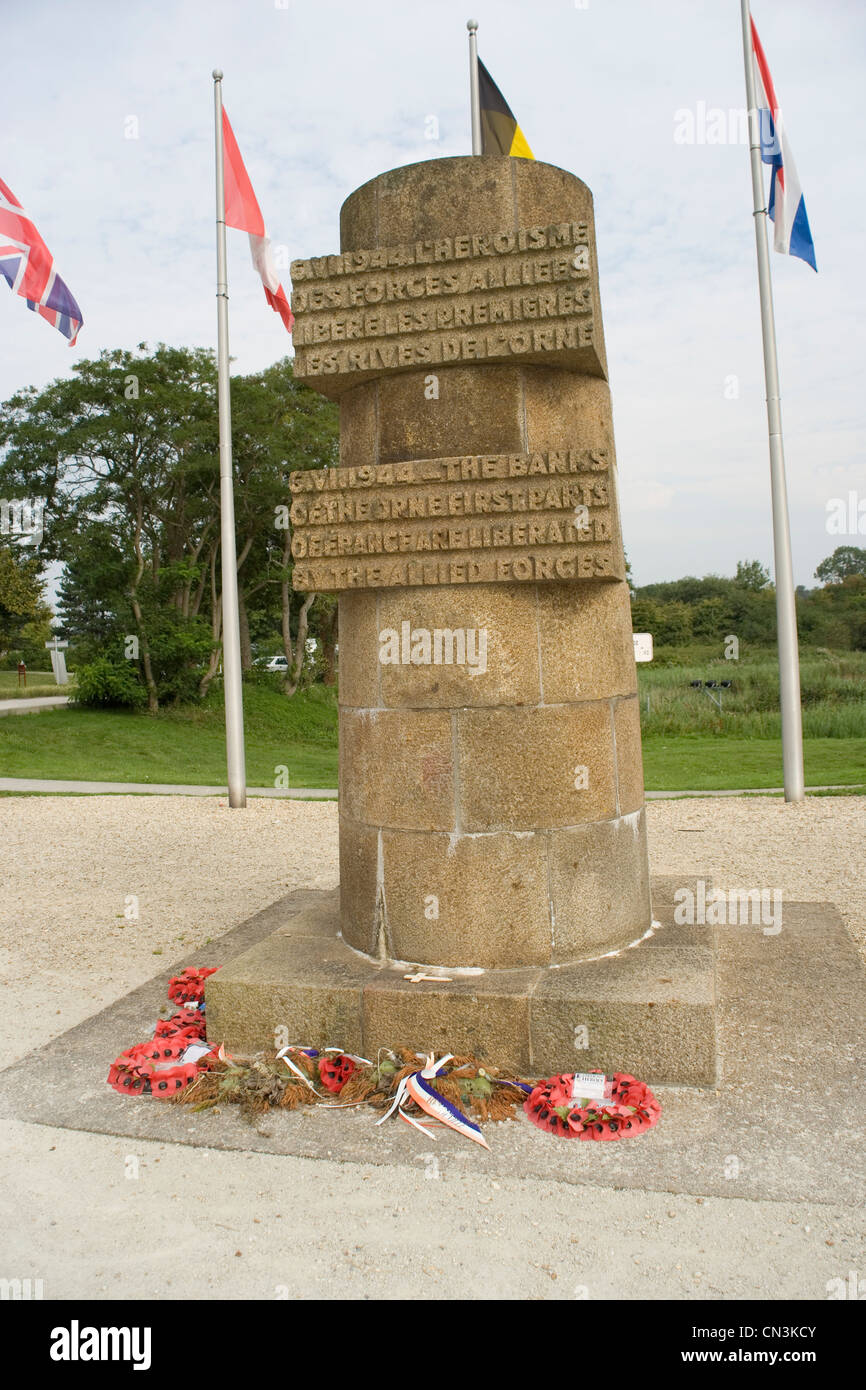 Liberation Memorial at Pegasus Bridge marking the landing of British