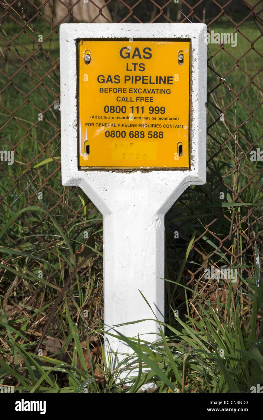 local transmission system, or lts, gas pipeline marker, east sheen