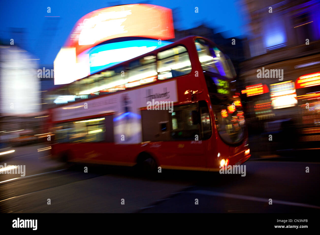 United Kingdom, London, Piccadilly Circus, London bus Stock Photo