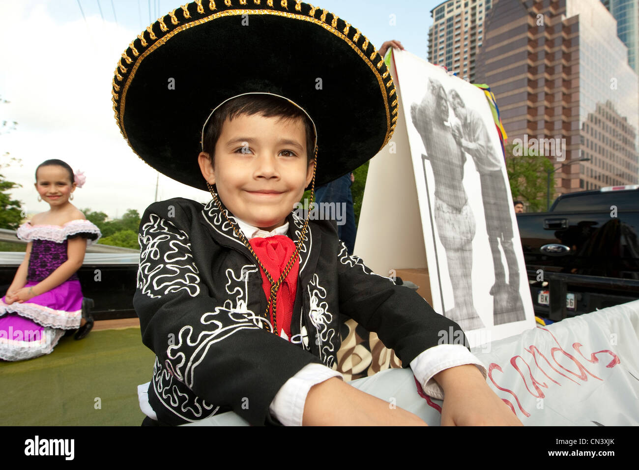 Young boy in mexican hat High 