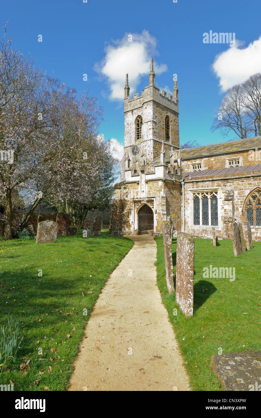 The Church of 'St Peter ad Vincula' at Newington, Oxfordshire, England. Stock Photo