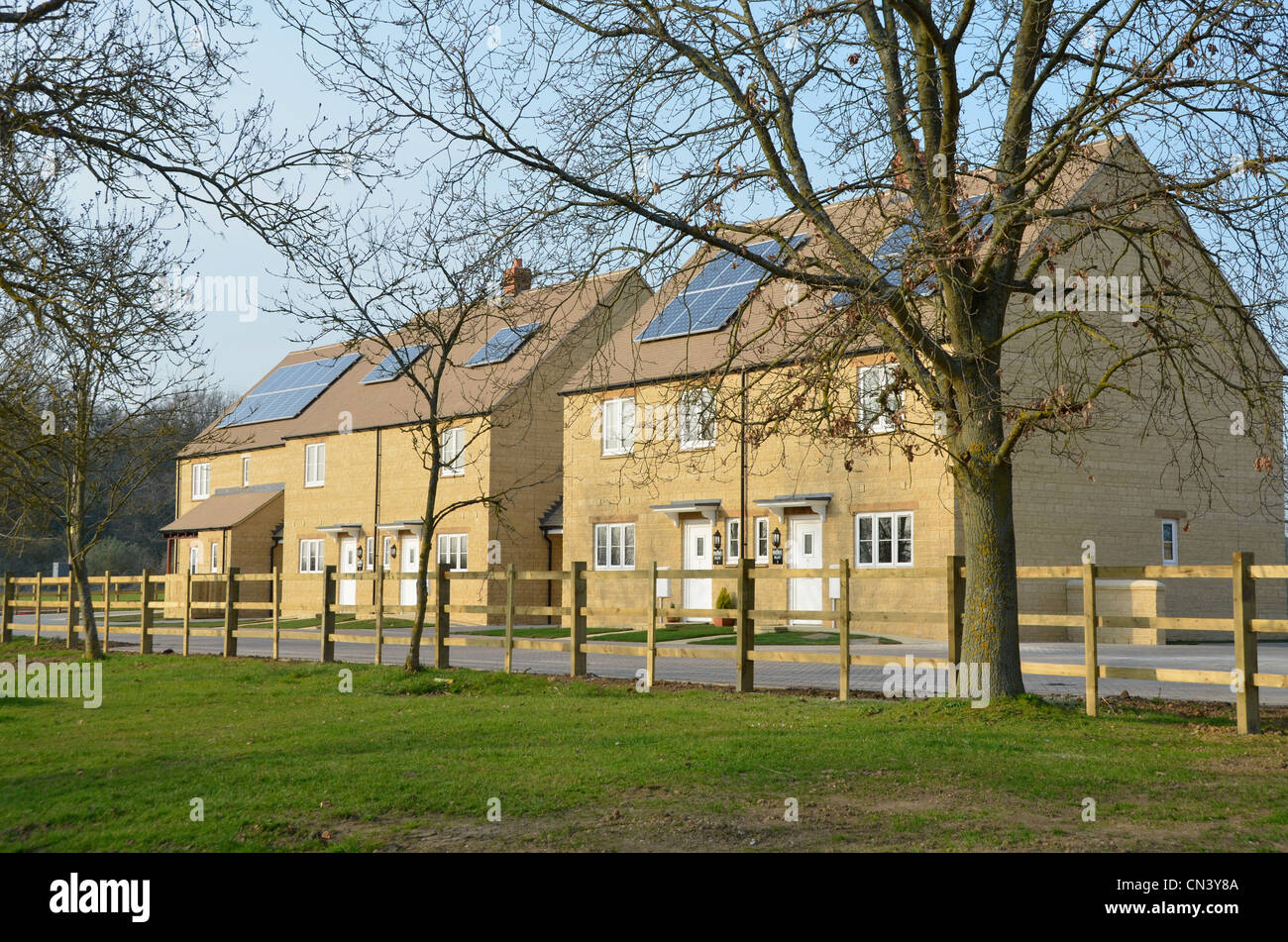 Brand new Housing Association properties, Combe, Oxfordshire, UK Stock