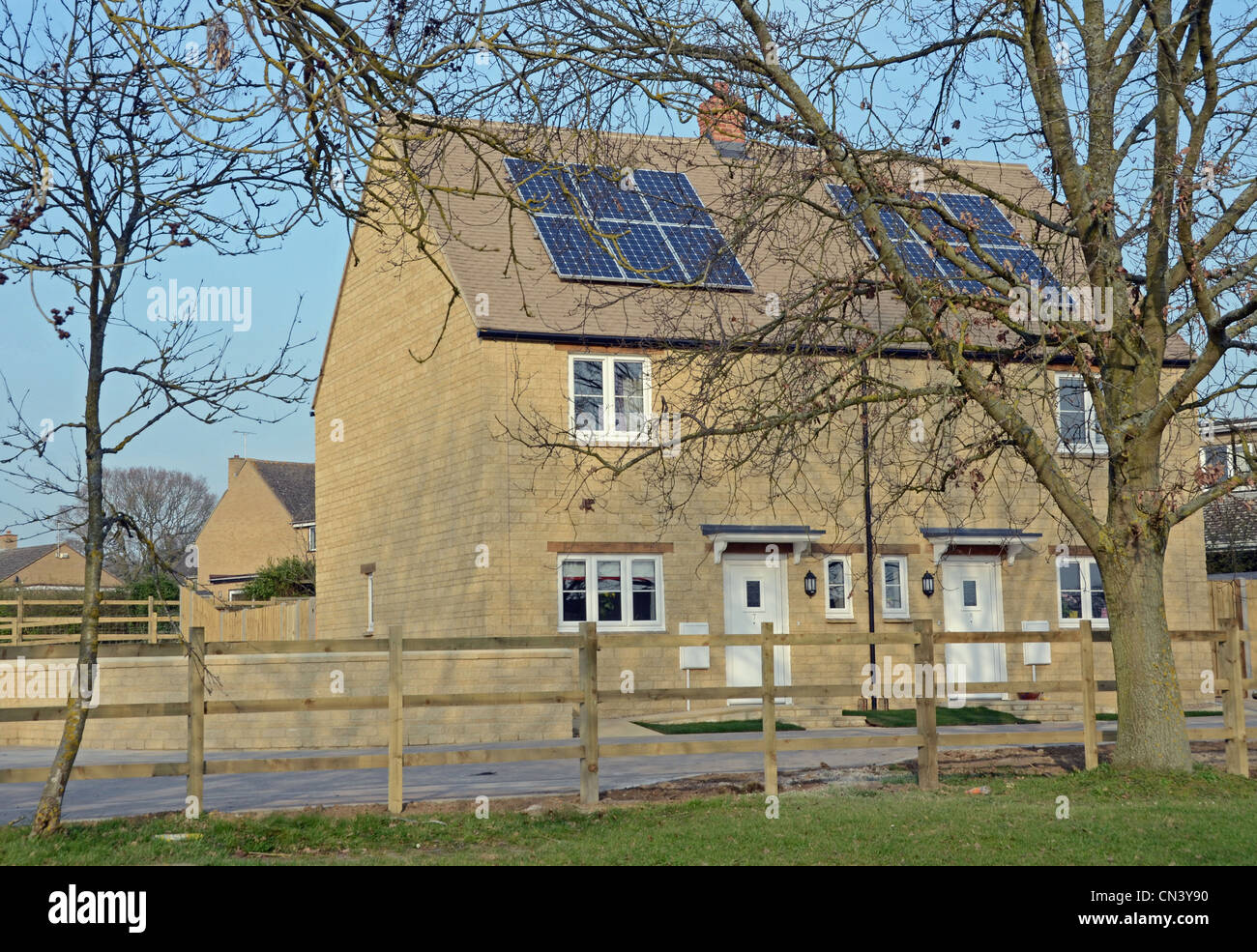 Brand new Housing Association properties, Combe, Oxfordshire, UK Stock Photo Alamy