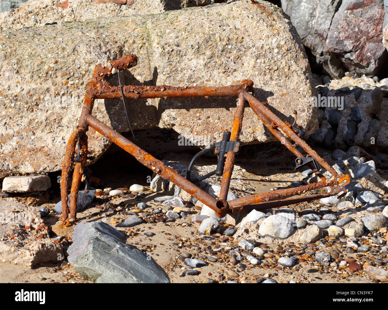rusted bike frame