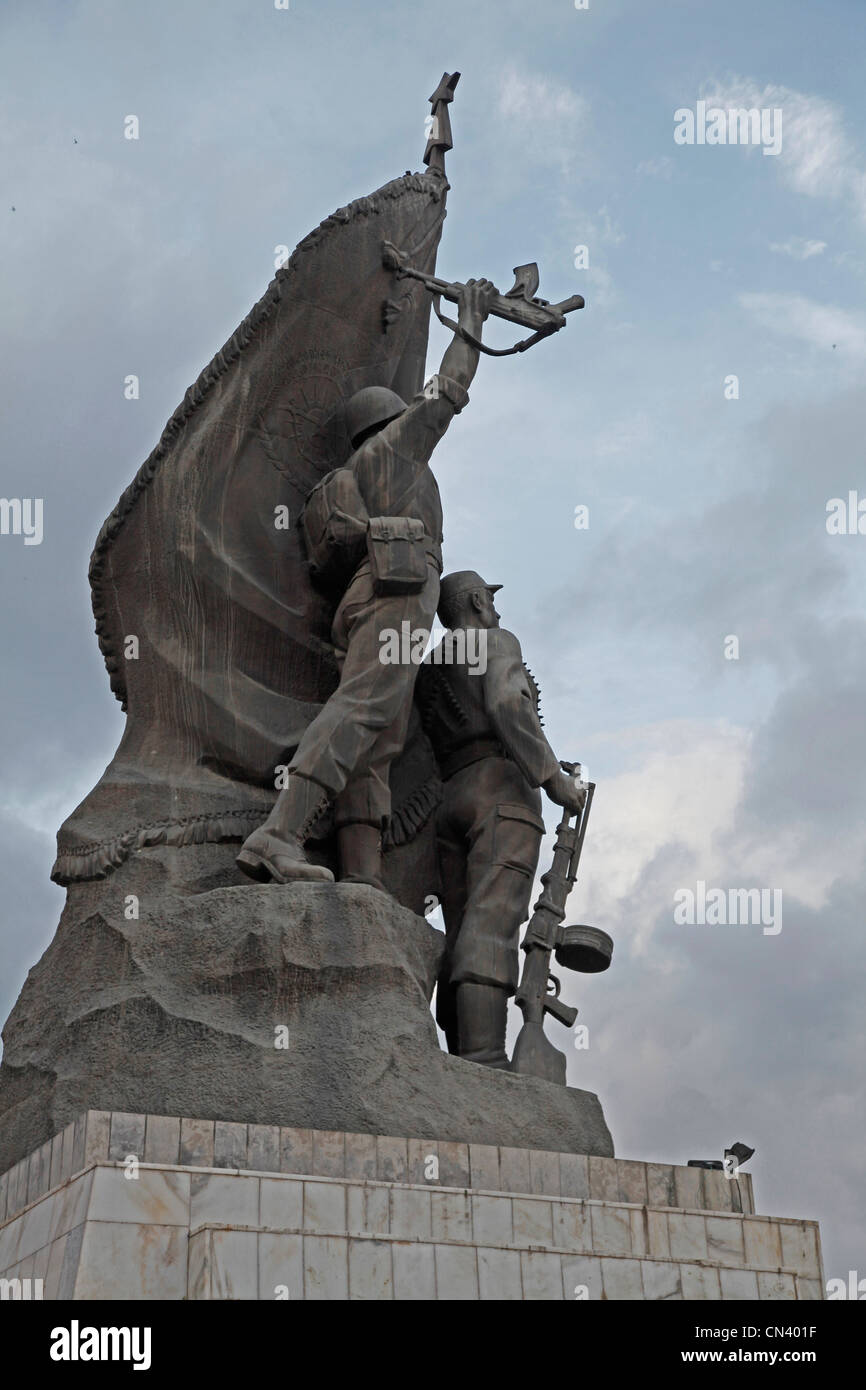 Monument to the Derg communist military junta, led by Mengitsu Haile Mariam, that ruled Ethiopia from 1974-1987, in Addis Ababa Stock Photo