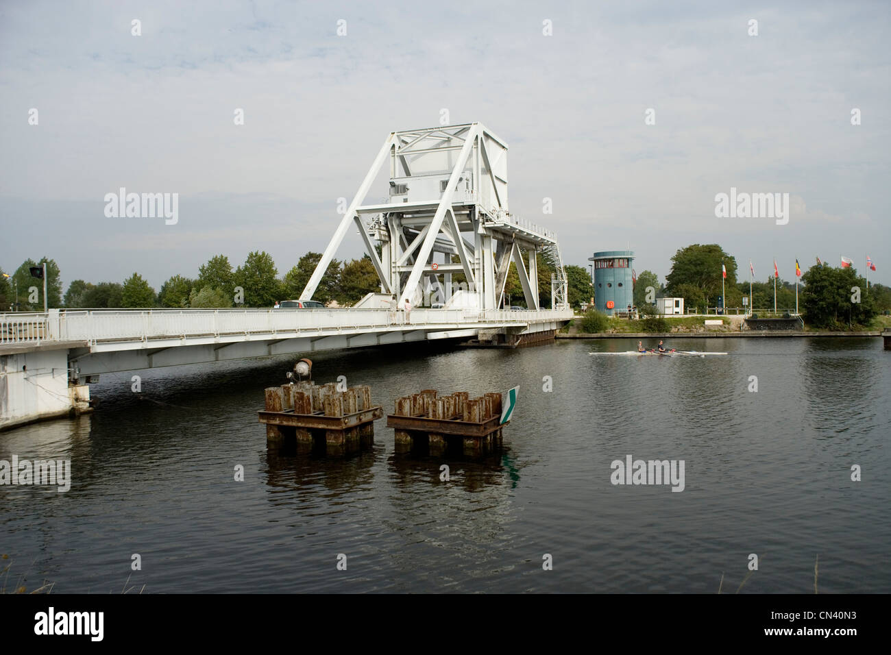 Pegasus bridge on the Orne Canal scene of landing of British gliders on