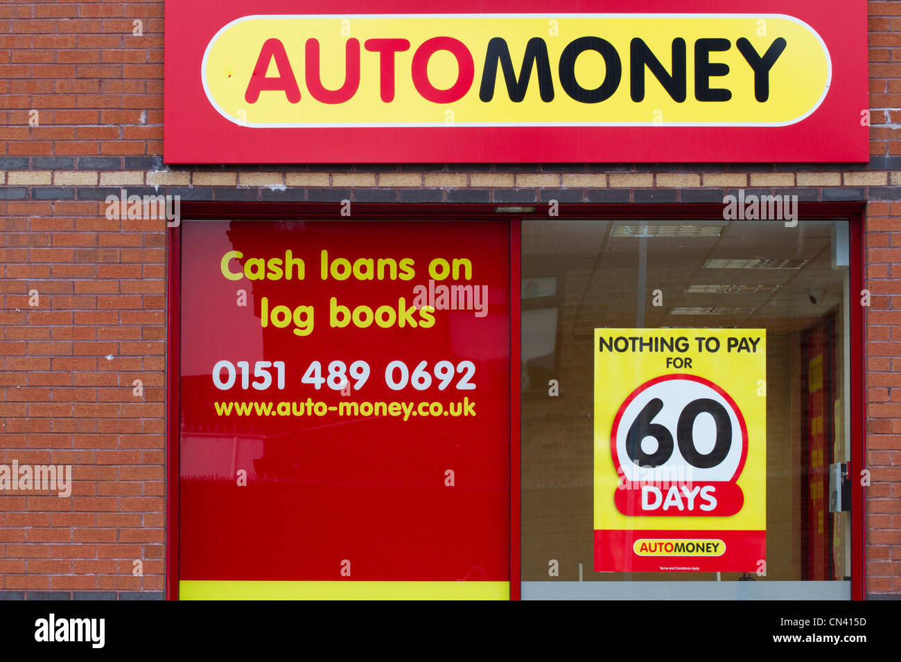 Auto money log book loan Stock Photo