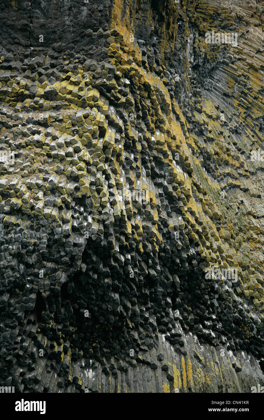 Akun Island, columnar basalt Stock Photo
