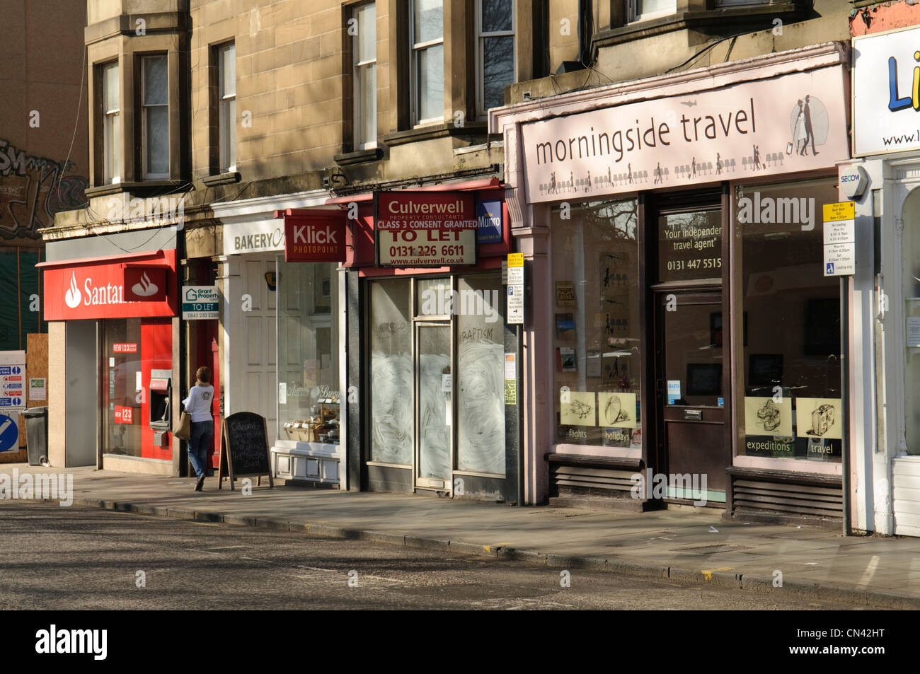 Shops in Morningside Road, Edinburgh Stock Photo Alamy