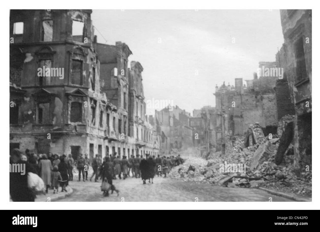 Warsaw Poland during the second world war Stock Photo