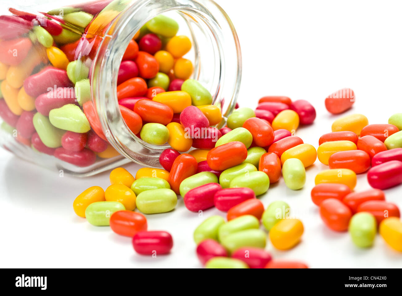 Download Colorful Candies In Glass Jar Stock Photo Alamy Yellowimages Mockups