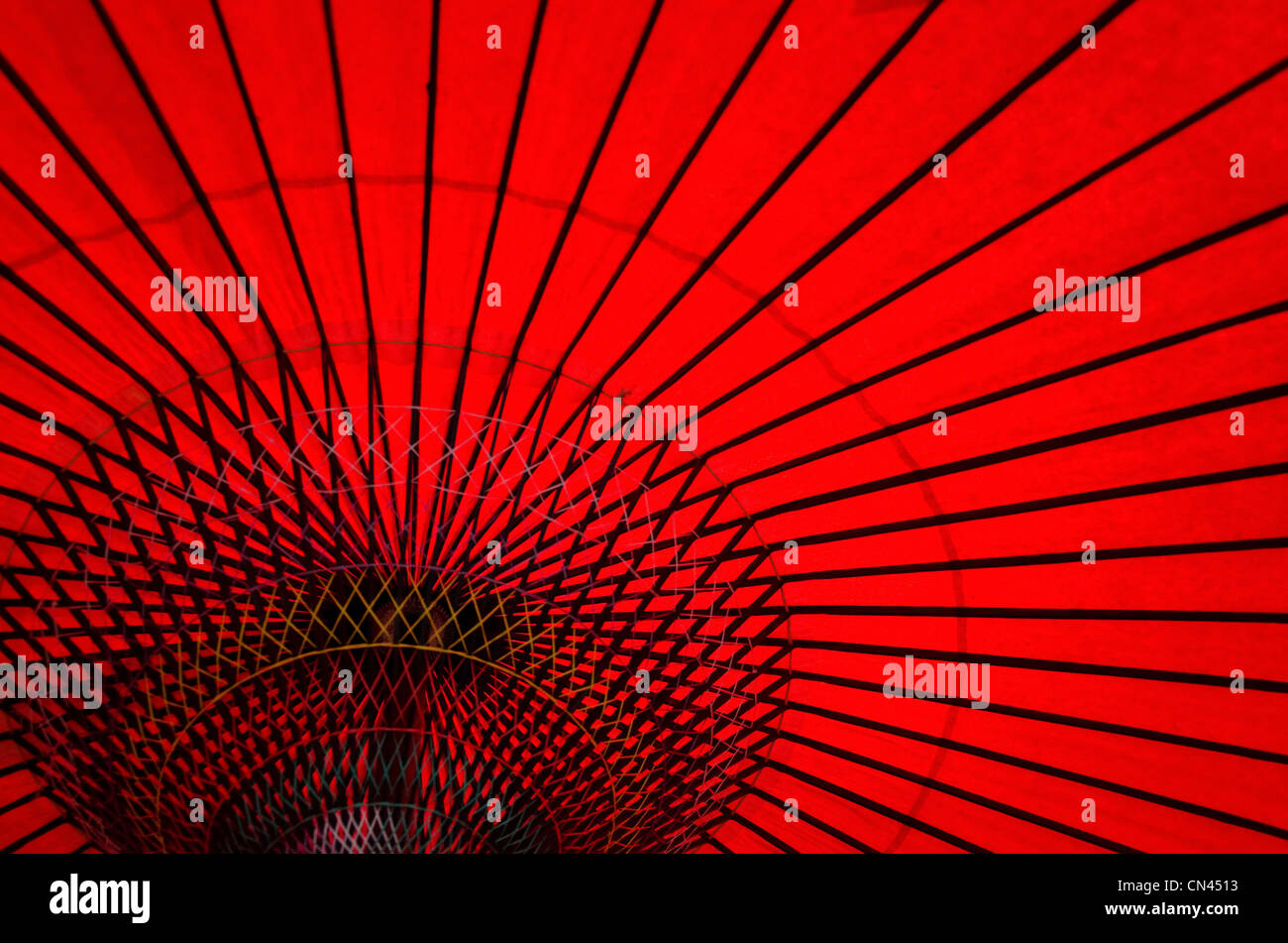 Detail of a traditional red japanese umbrella Stock Photo Alamy