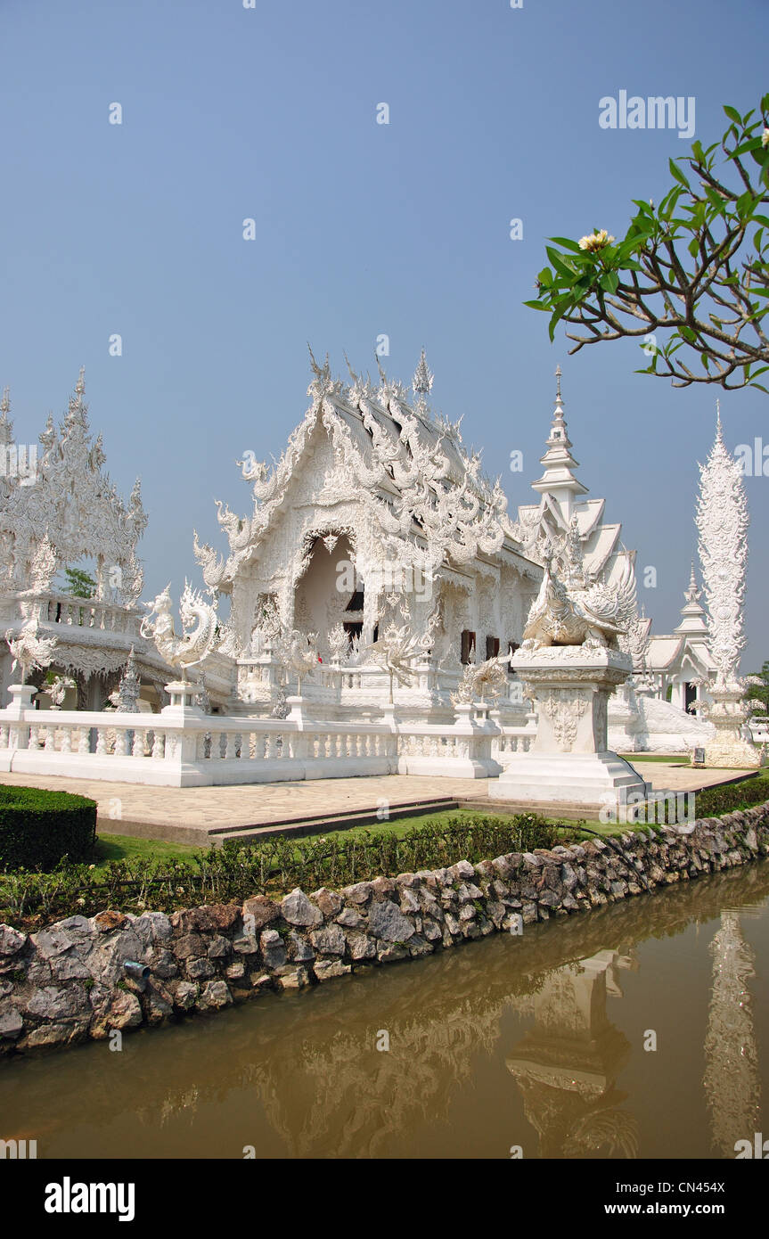 Wat Rong Khun Temple, Chiang Rai, Chiang Rai Province, Thailand Stock Photo