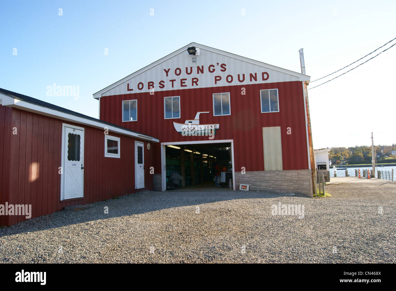 Young's Lobster Pound, Belfast, Maine. Stock Photo