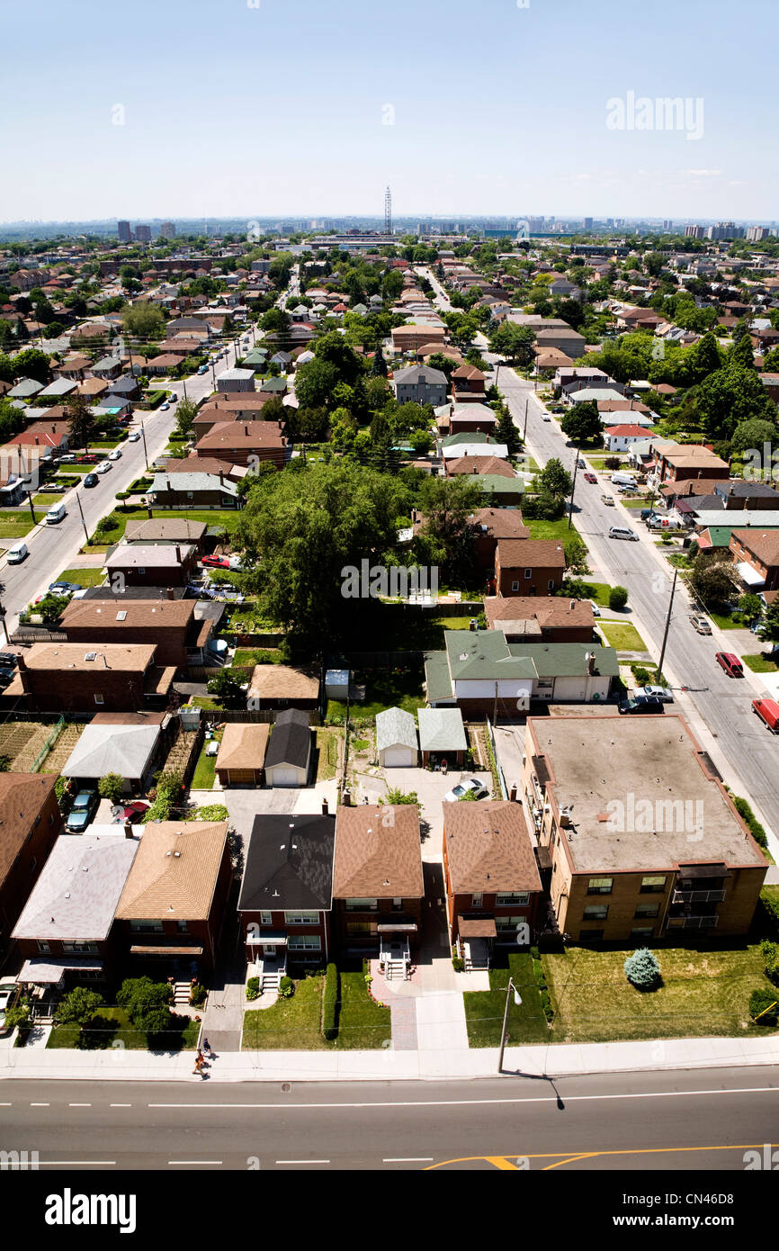 Aerial View of Suburbs, Toronto, Ontario Stock Photo Alamy