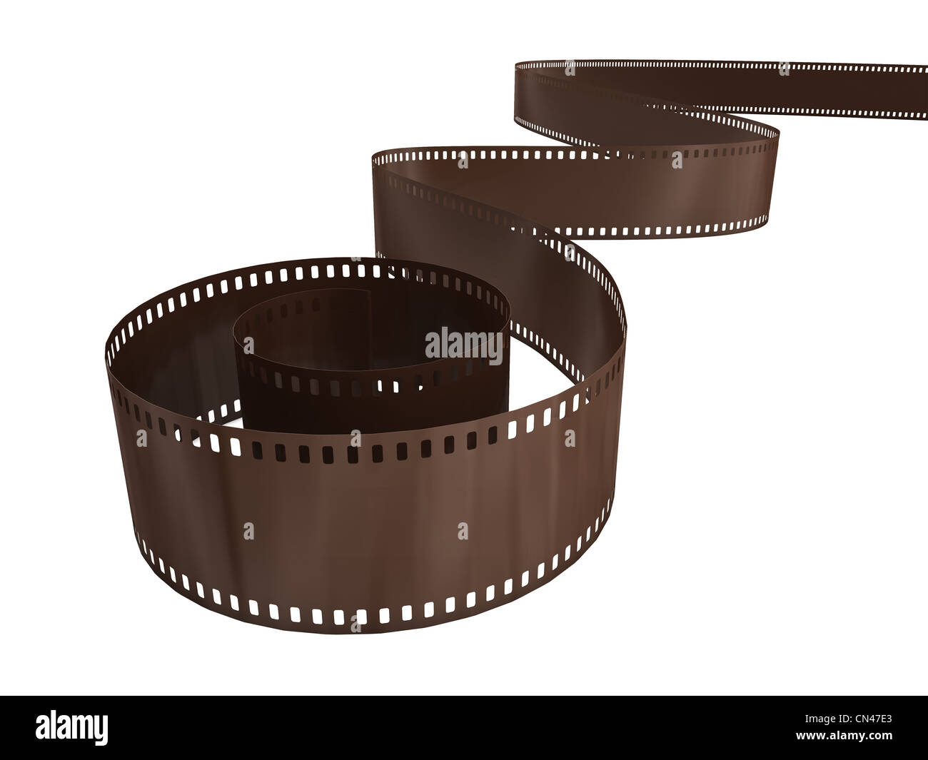 Blank photo film with reflection on white Stock Photo Alamy