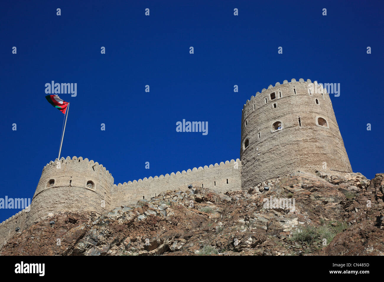 Mutrah Fort, Muscat, Oman Stock Photo