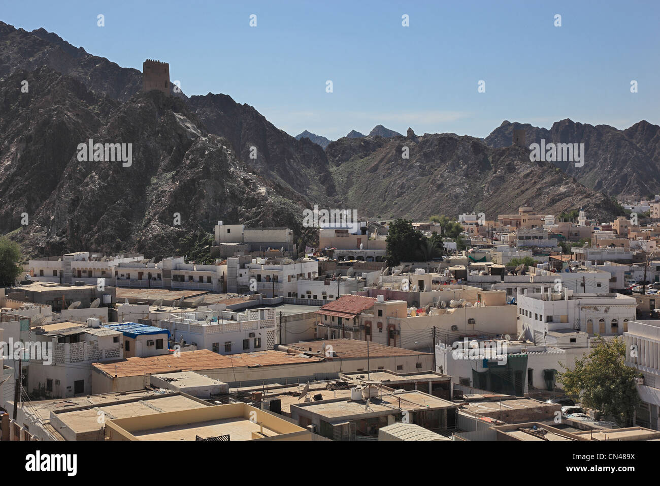 Skyline von Mutrah, Muscat, Oman Stock Photo