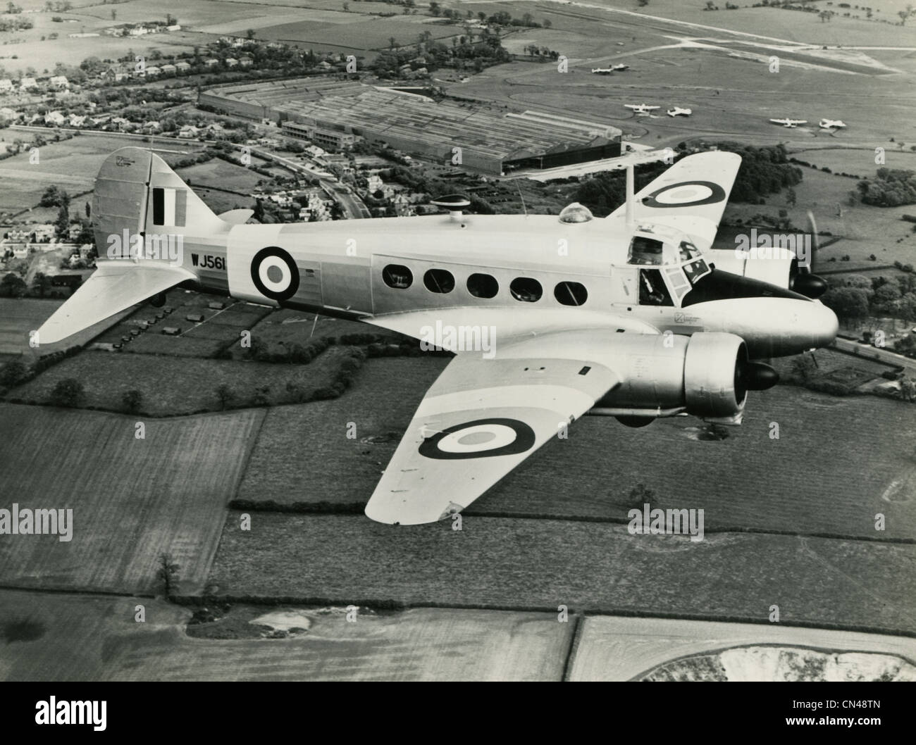 Hawker Siddeley Avro Anson WJ561 last of this model of production aircraft Stock Photo