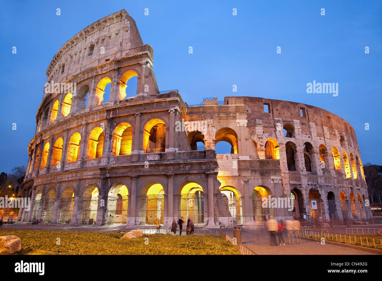 Rome - colosseum in evening Stock Photo