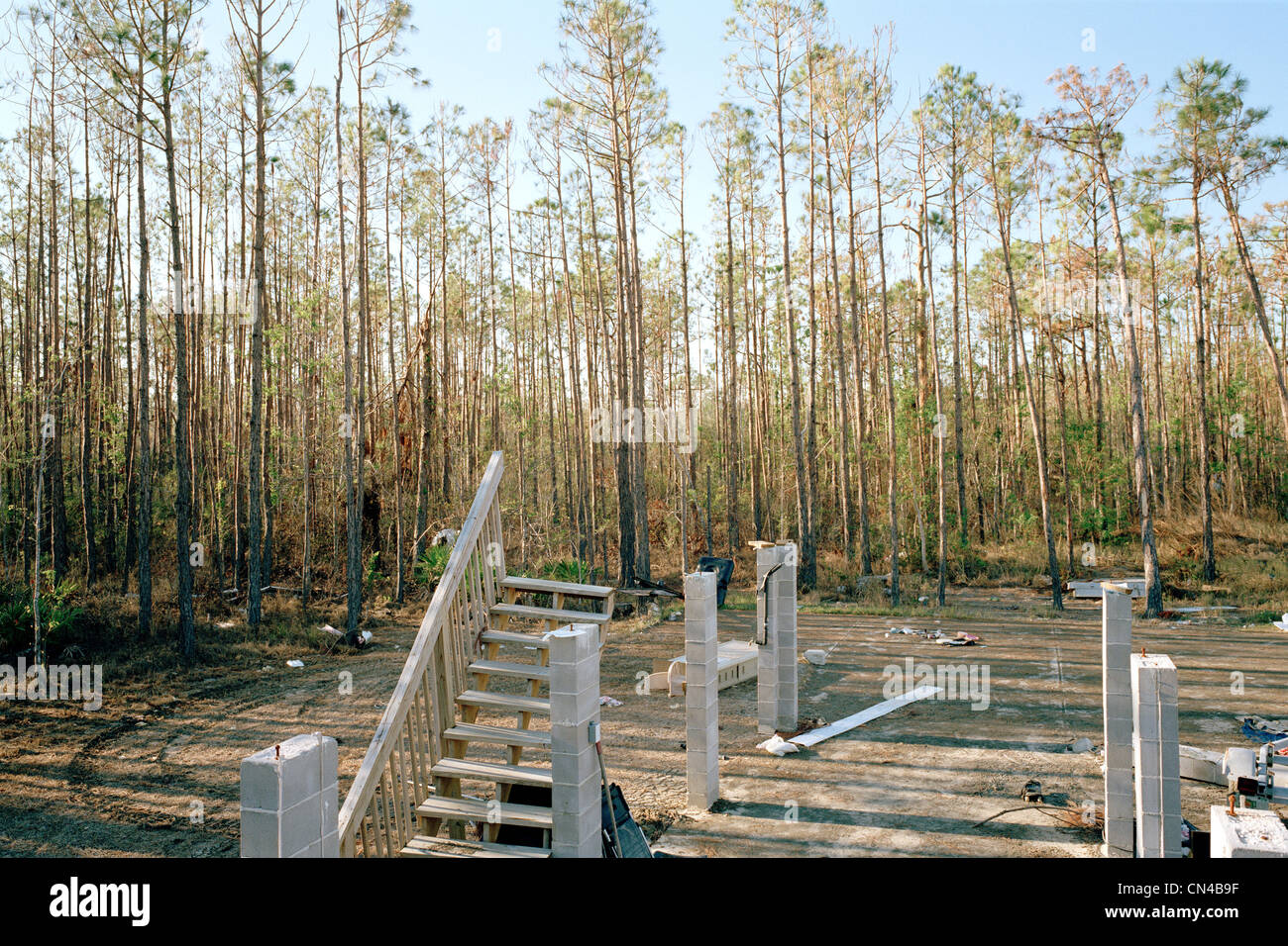 Remains after Hurricane Katrina, Pass Christian, USA Stock Photo