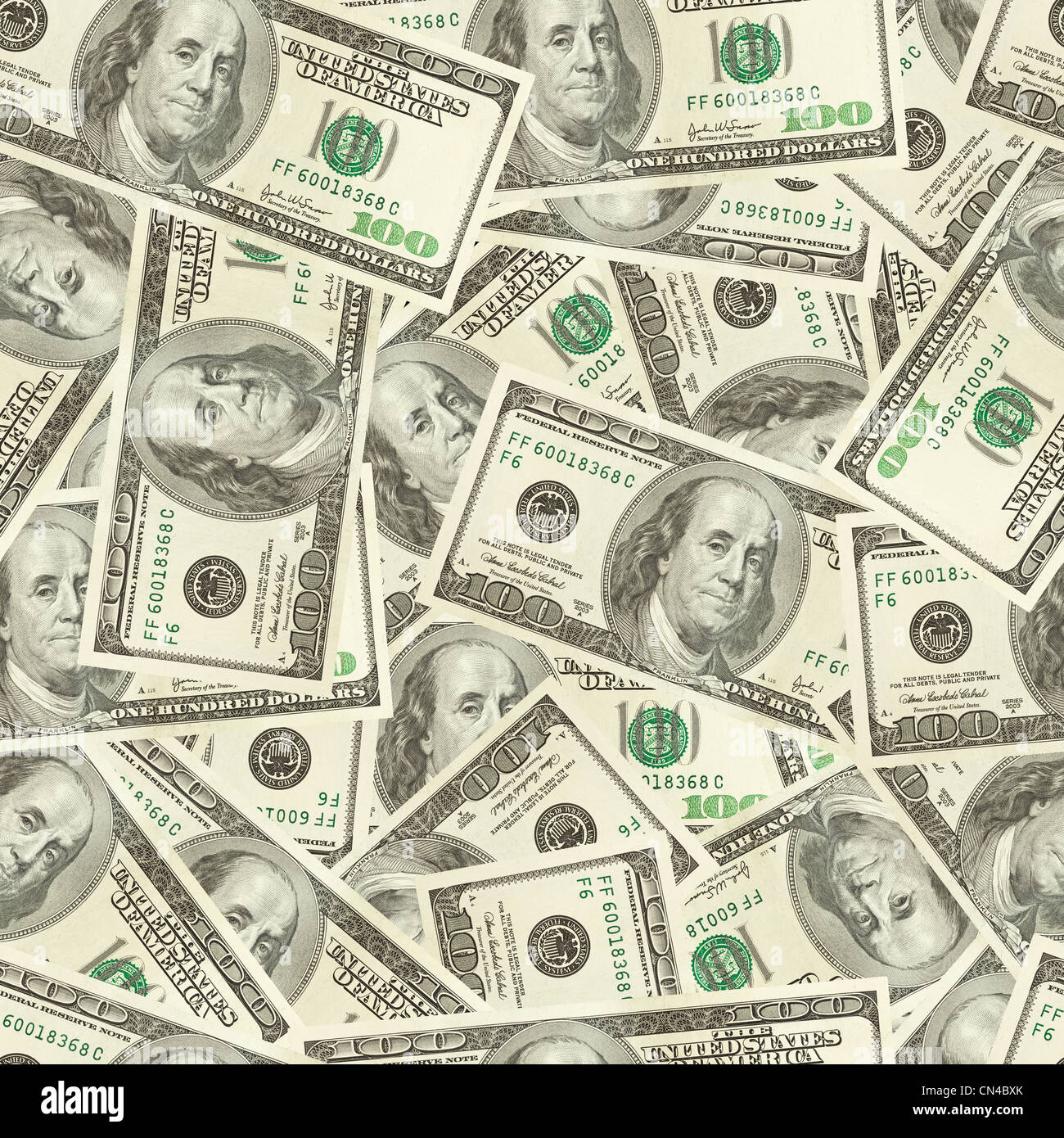 Dollars money seamless tileable background texture Stock Photo