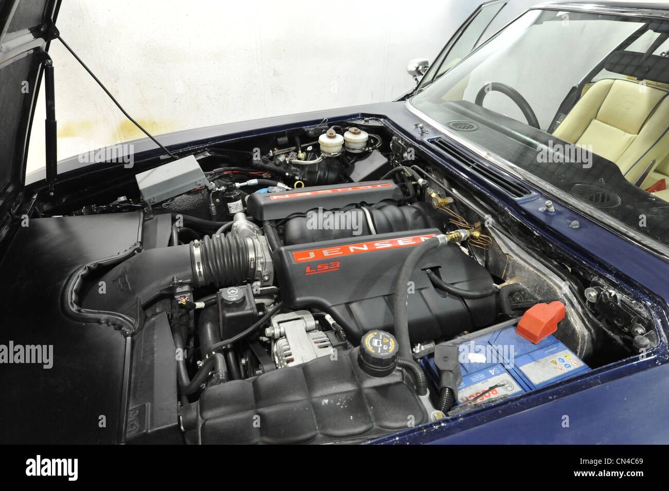 Jensen Interceptor S LS3 engine Stock Photo Alamy