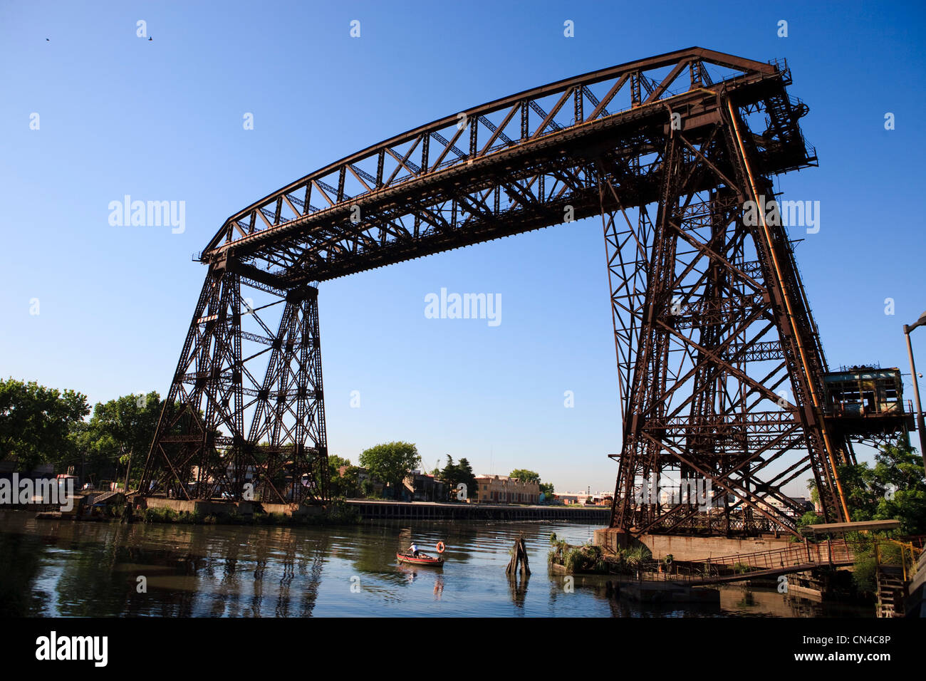 Argentina, Buenos Aires, La Boca district, Nicolas Avellaneda old bridge  (1939 Stock Photo - Alamy
