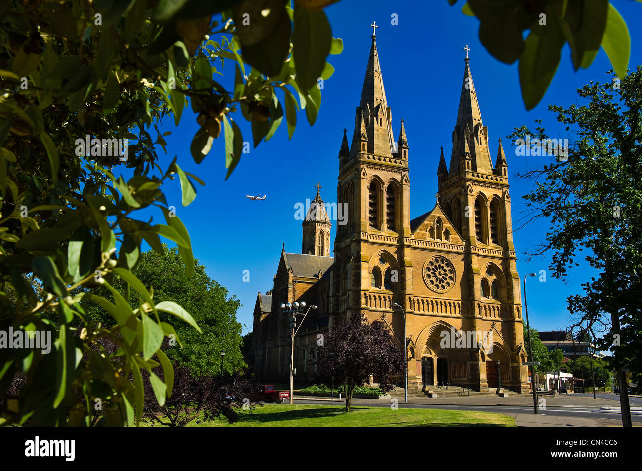 Australia, South Australia, Adelaide, Saint Peters Anglican cathedrale completed in 1901 inspired by french cathedrale Notre Stock Photo