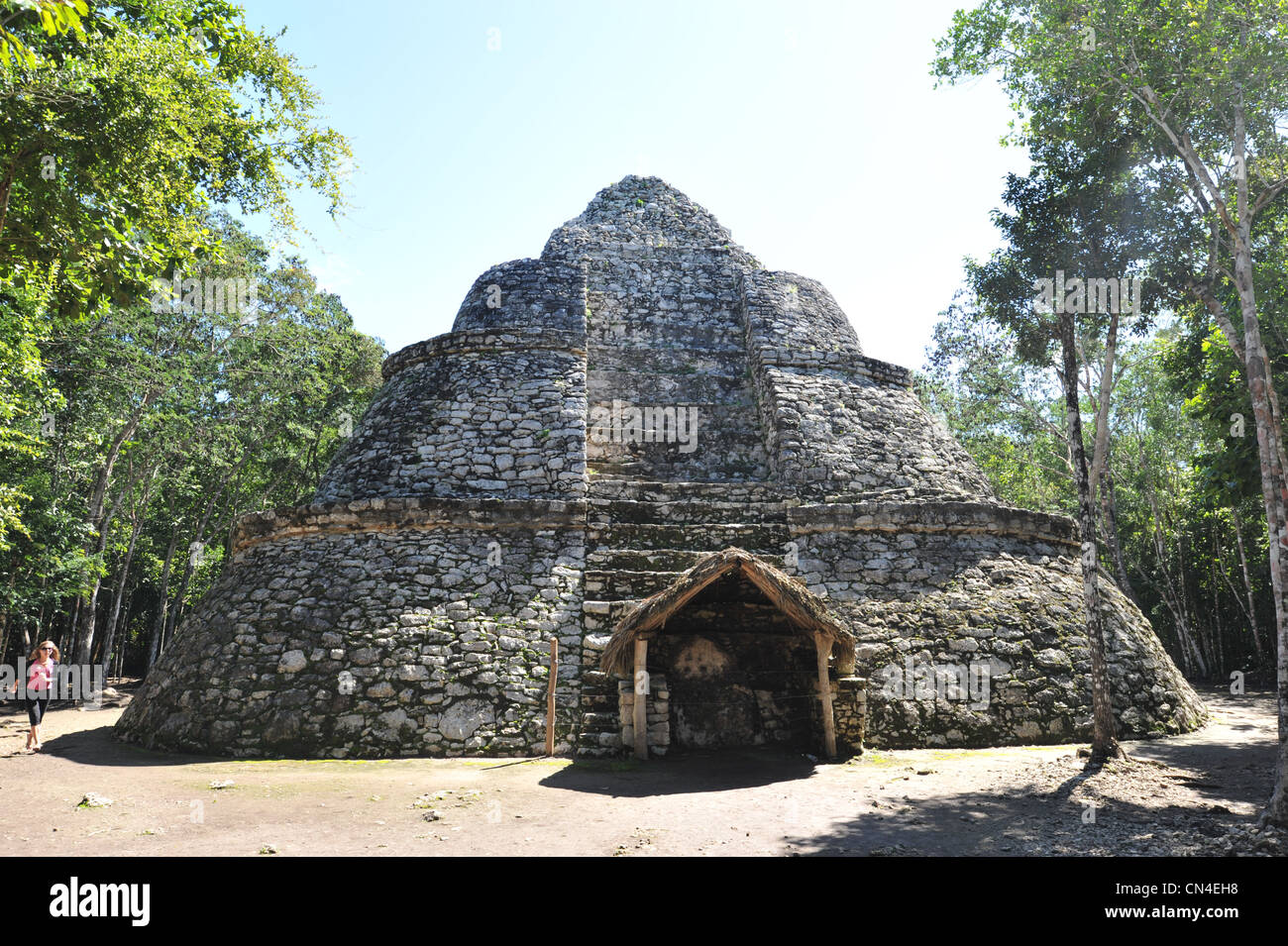 Maya ruins at Coba in Mexico Stock Photo