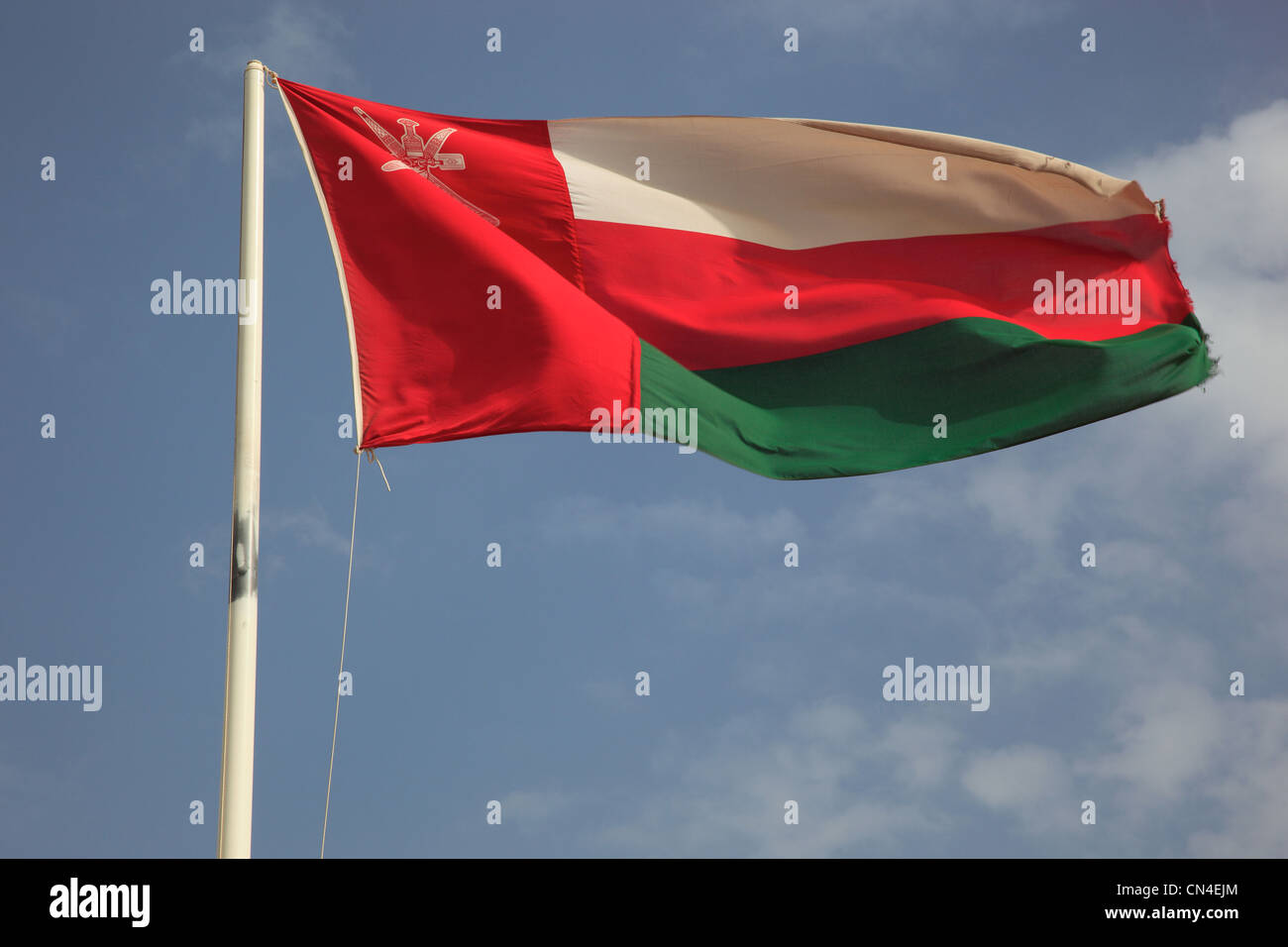 Fahne von Oman Stock Photo