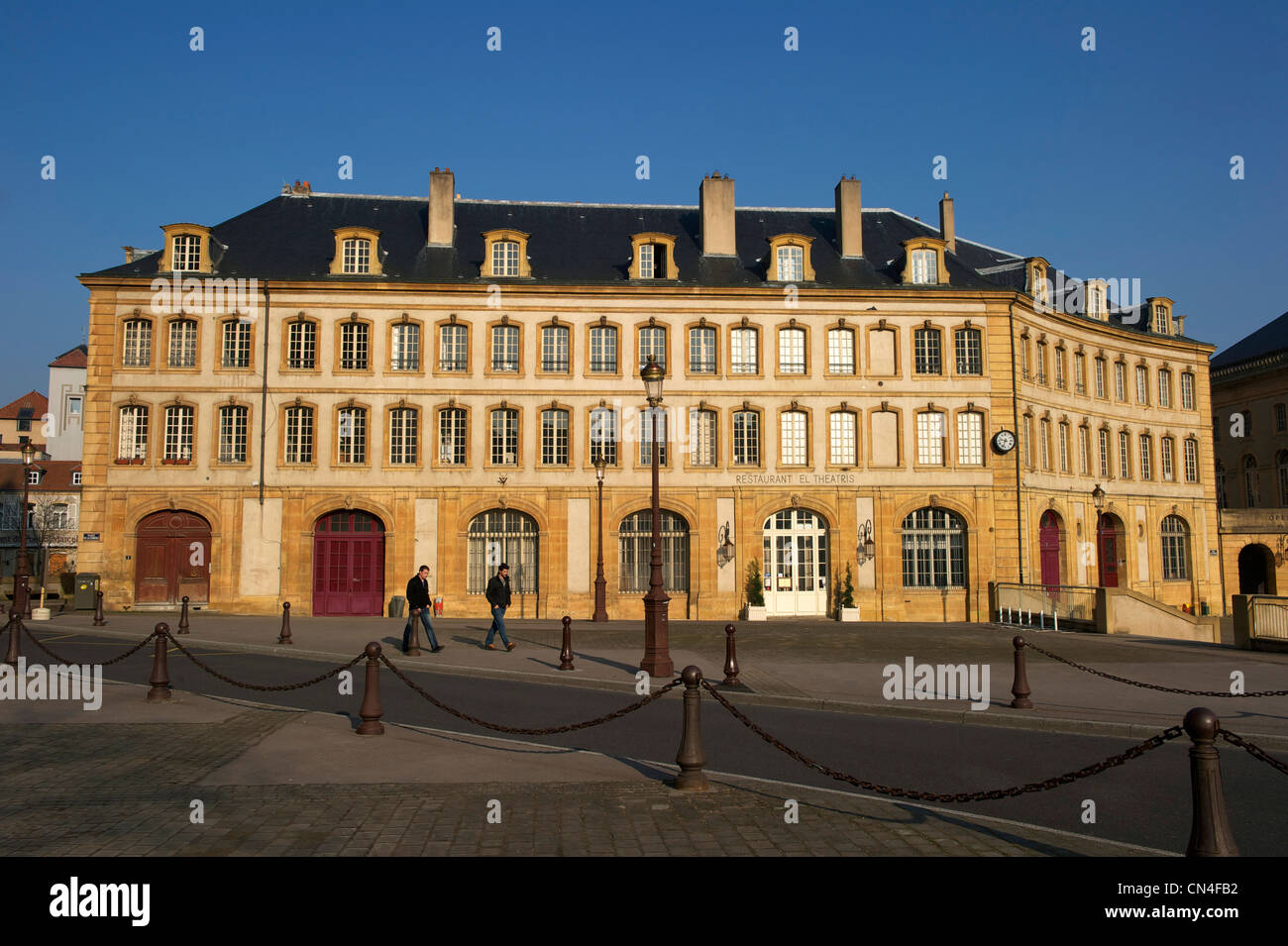 France, Moselle, Metz, Petit Saulcy island, Place de la Comedie (Comedie square), the Opera Theatre Stock Photo
