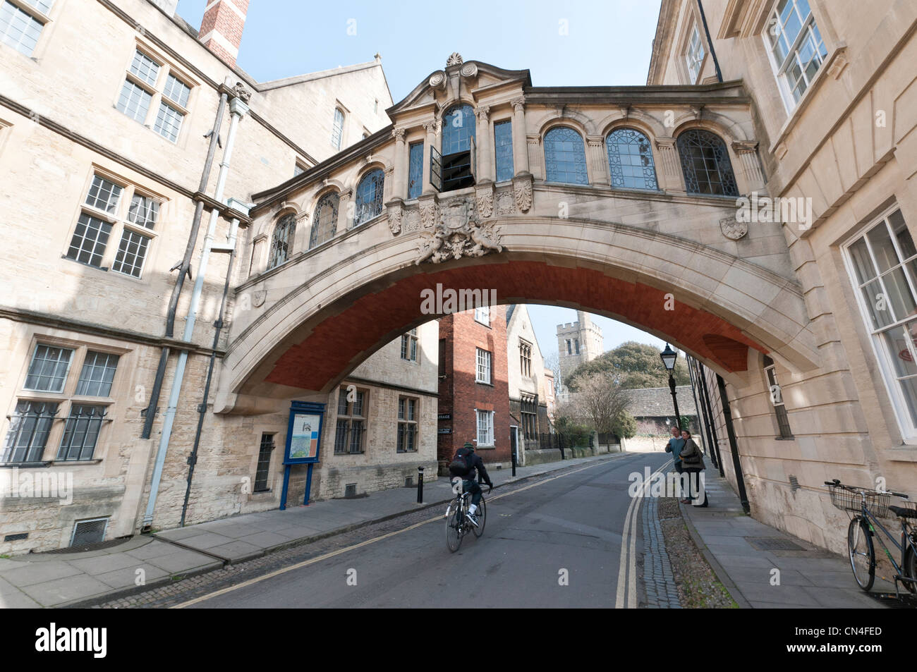 The Bridge of Sighs, built 1913-1914 by Sir Thomas Jackson forms part of Hertford College, University of Oxford, England. Stock Photo