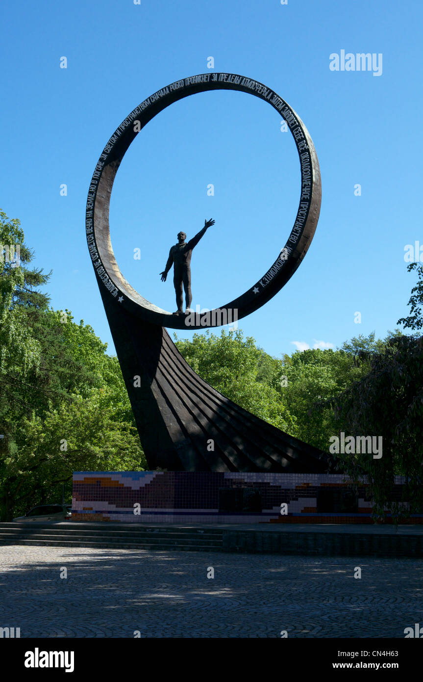 Russia, Baltic region, Kaliningrad, Cosmonaut Monument Stock Photo