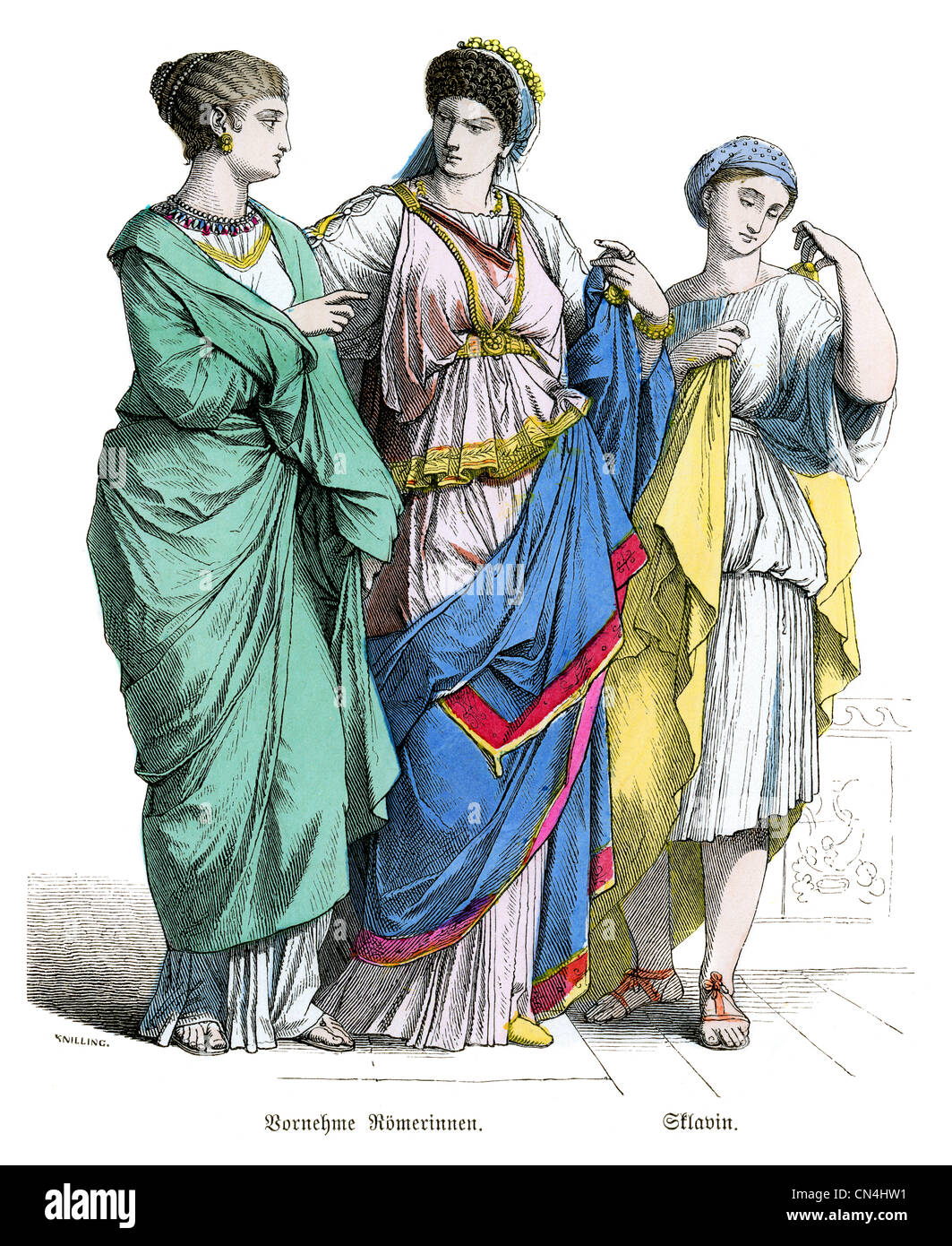 Ancient roman noble women Stock Photo