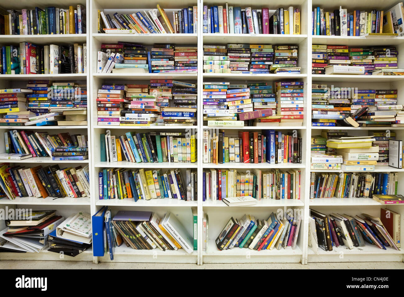Books on bookshelves Stock Photo Alamy