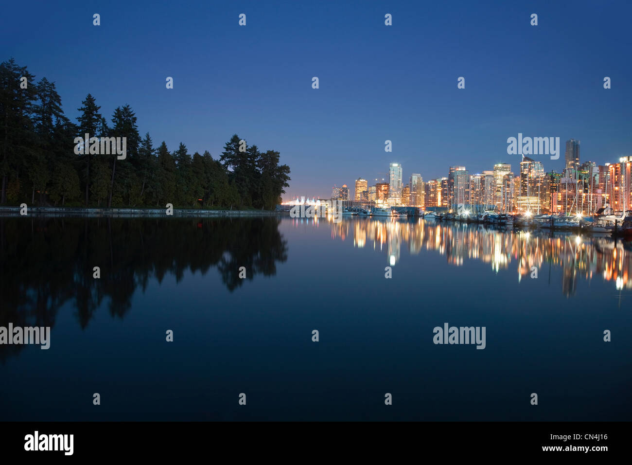 Vancouver skyline from Stanley Park Stock Photo - Alamy