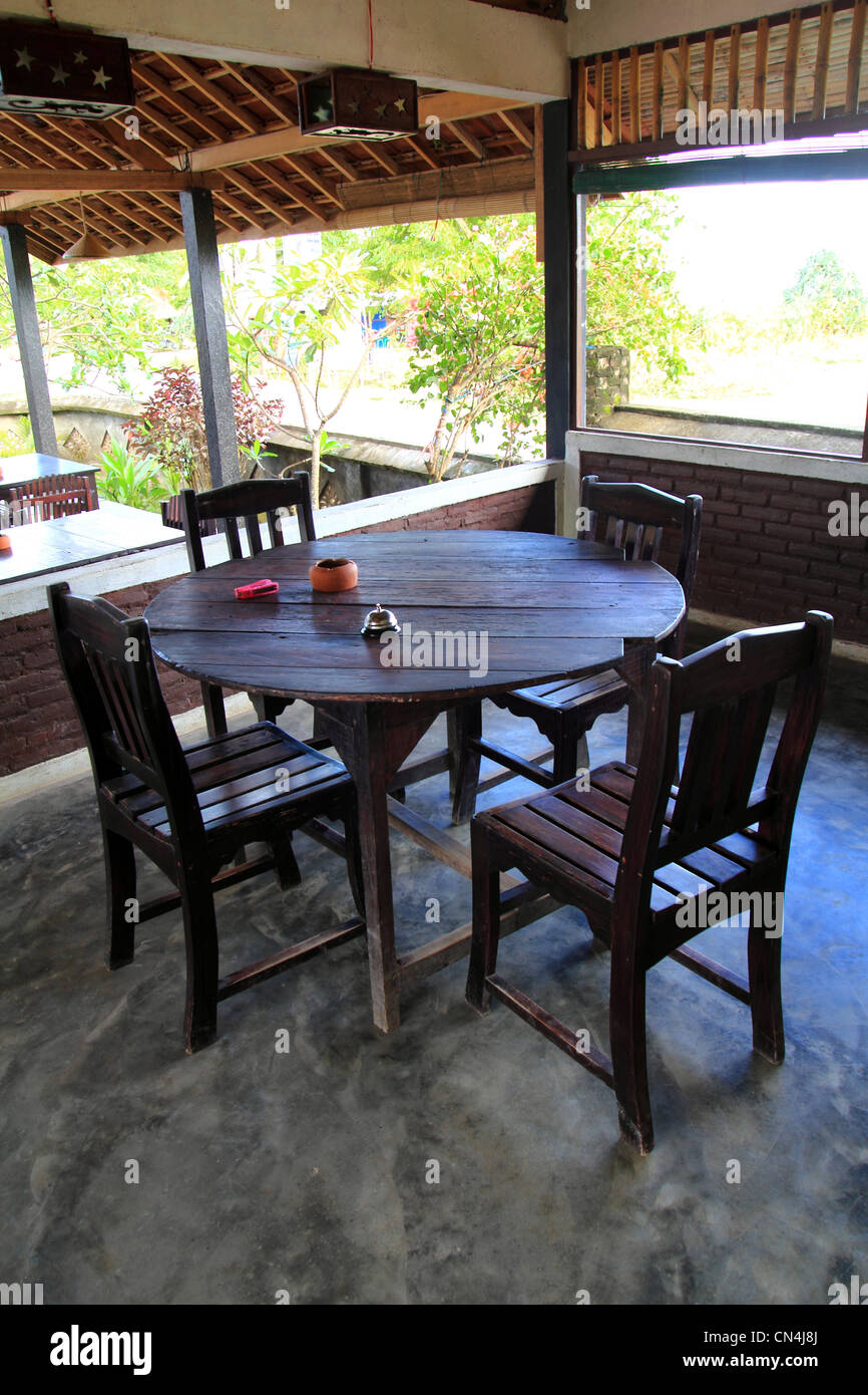 Tables and chairs in a restaurant Stock Photo Alamy