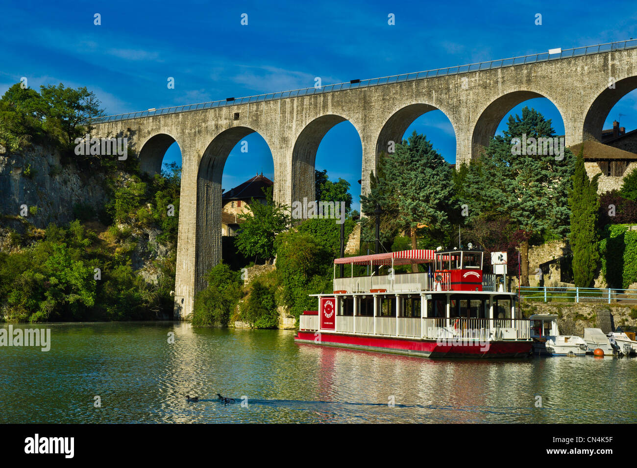France, Drome, Saint Nazaire en Royans, the artificial lake under the