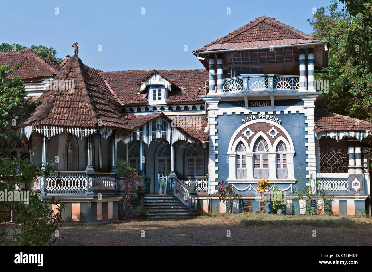 Pereira House Portuguese Mansion house Betalbetim Goa India Stock Photo