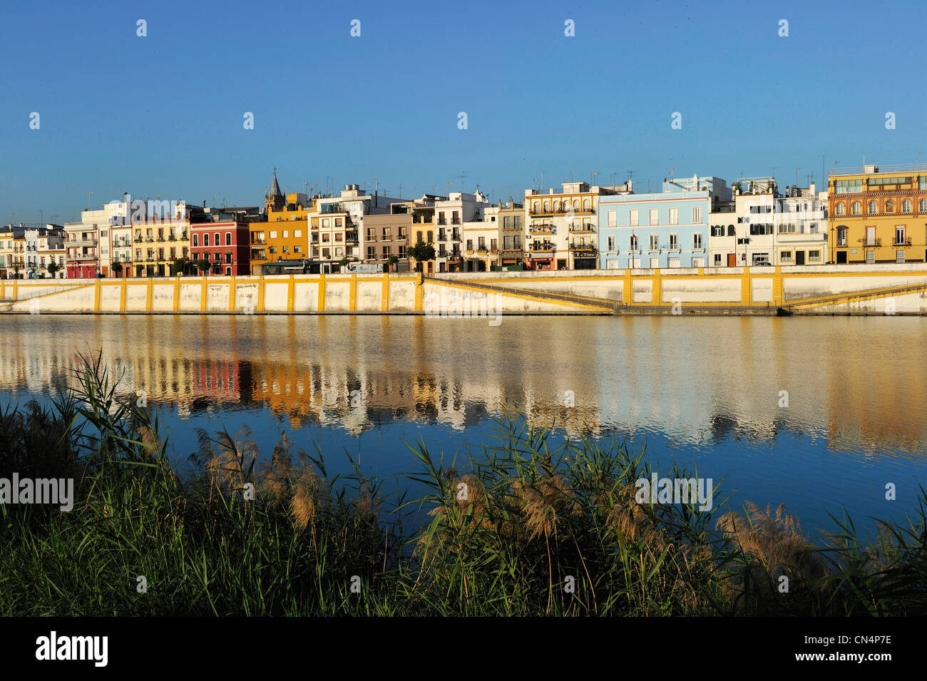 Spain Andalusia Seville Triana District On Guadalquivir River Banks Calle Betis Betis Quay Stock Photo Alamy Spain Andalusia Seville Triana District On Guadalquivir River Banks Calle Betis Betis Quay Stock Photo Alamy