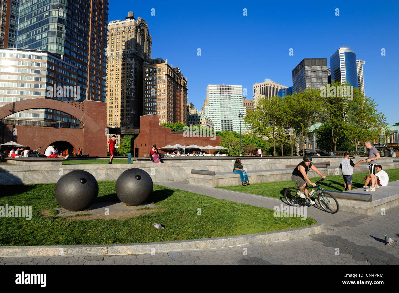 United States, New York, Manhattan, South Point, Battery Park Stock Photo