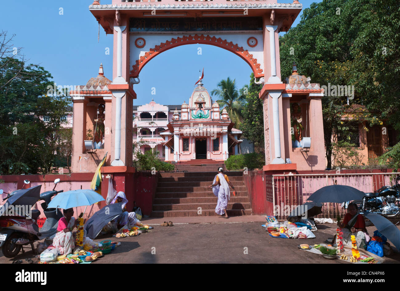 Ganesha hindu temple Ponda Goa India Stock Photo