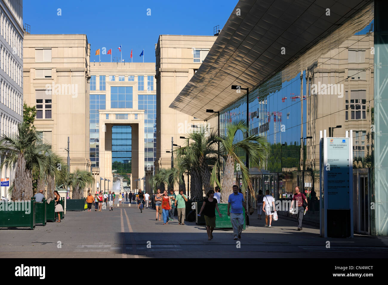 France, Herault, Montpellier, Antigone district by the architect Ricardo Bofill, Olympic size France, Herault, Montpellier, Antigone district by the architect Ricardo Bofill, Olympic size